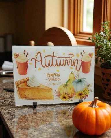 autumn chopping board